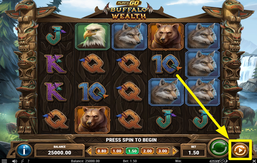 Buffalo of Wealth ABILITA RIPRODUZIONE AUTOMATICA.