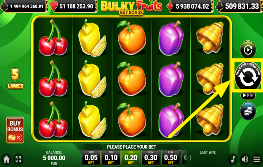Bulky Fruits Buy Bonus SPIN FOR SUCCESS!