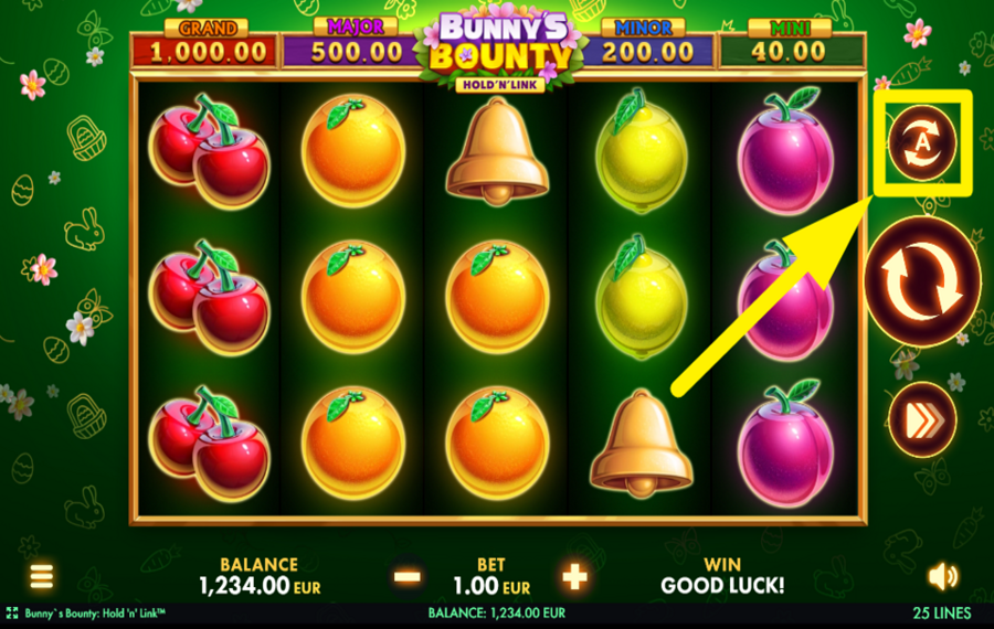 Bunnys Bounty Hold N Link AUTOPLAY VERWENDEN.