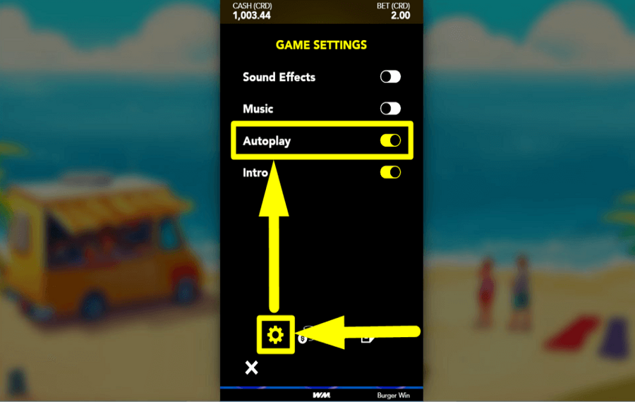 Burger Win START AUTOPLAY.