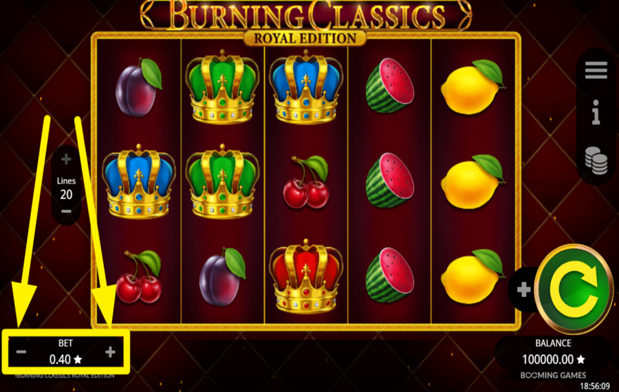 Burning Classics Royal Edition DÉCIDEZ DE VOTRE MISE TOTALE.