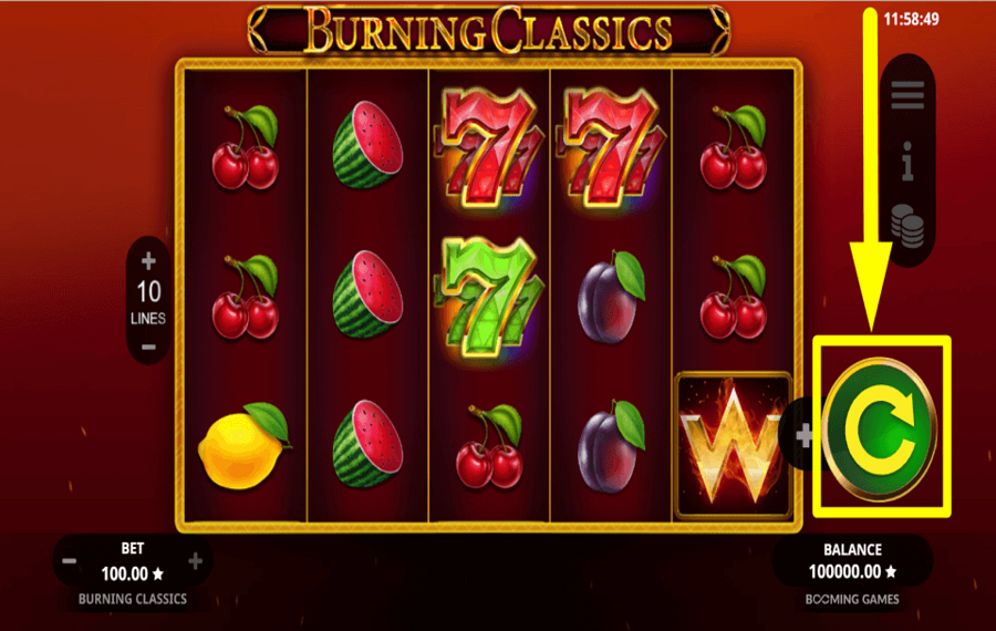 Burning Classics ВРАЩАЙТЕСЬ, ЧТОБЫ ВЫИГРАТЬ.