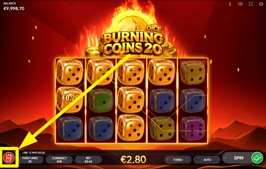 Burning Coins 20 Dice TEST YOUR FORTUNE!