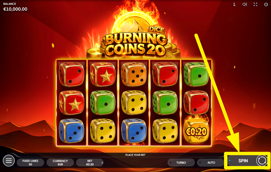Burning Coins 20 Dice JOIN THE SPINNING!