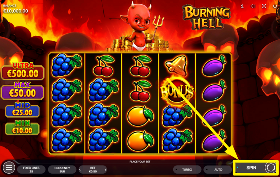 Burning Hell SPIN FOR VICTORY!