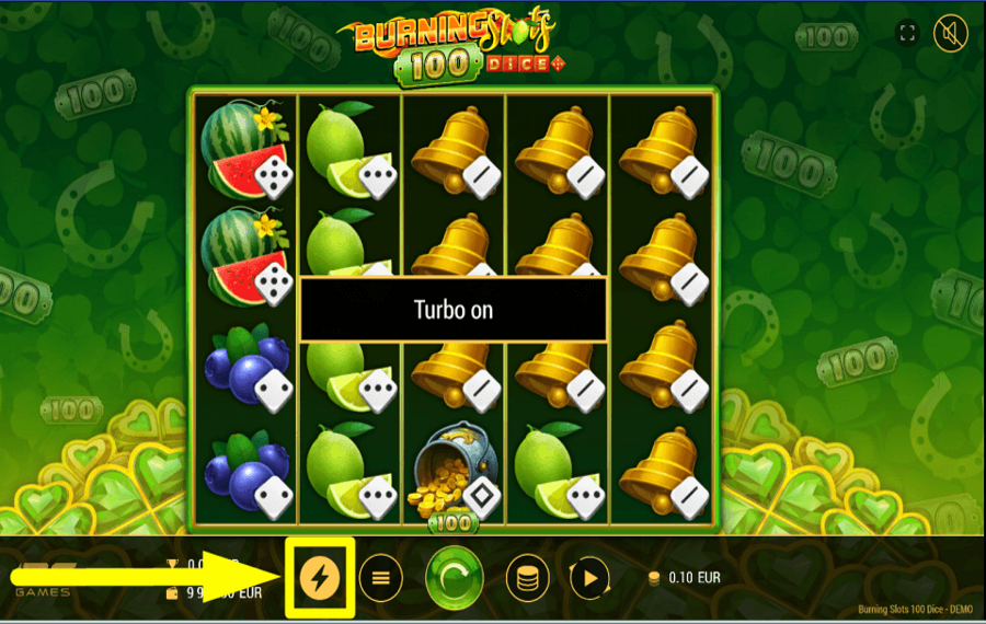 Burning Slots 100 Dice ATTIVA LA MODALITÀ TURBO.