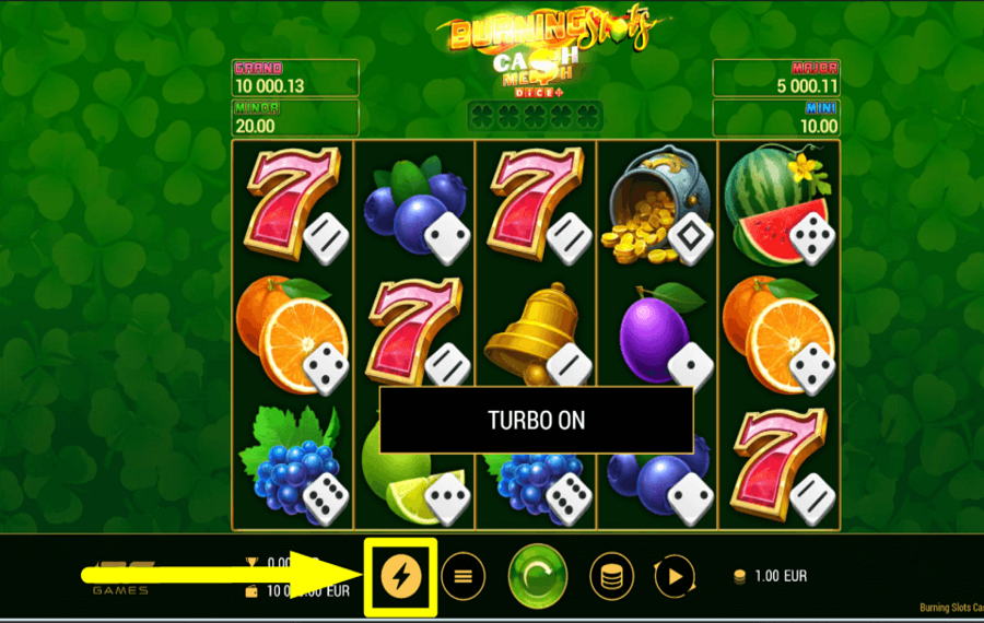 Burning Slots Cash Mesh Dice УСКОРЬТЕ ИГРУ.