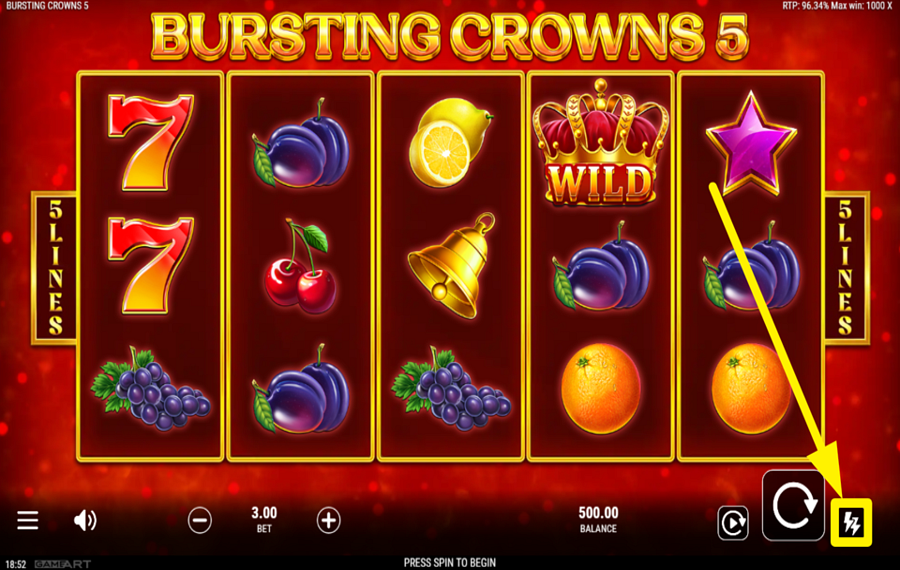 Bursting Crowns 5 MAXIMIZE THE SPEED.