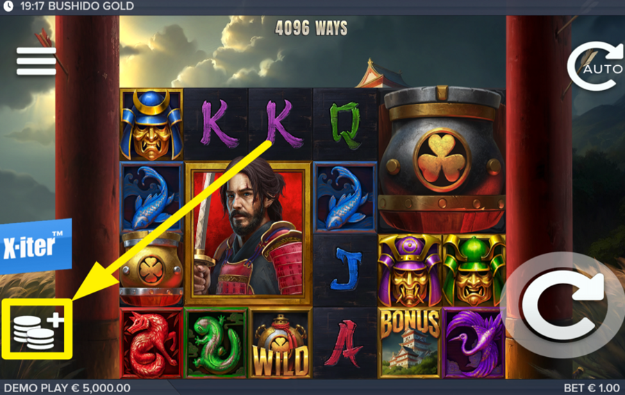 Bushido Gold ОПРЕДЕЛИТЕ ЗНАЧЕНИЕ СТАВКИ.