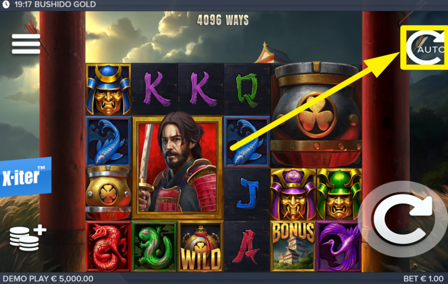 Bushido Gold ЗАПУСТИТЬ АВТОМАТИЧЕСКОЕ ВОСПРОИЗВЕДЕНИЕ.