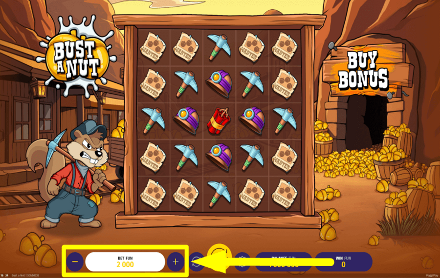 Bust a Nut SELEZIONA LA SCOMMESSA.