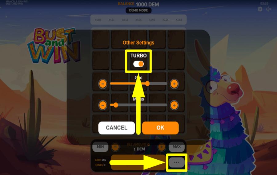 Bust and Win ACCÉLÉREZ LE JEU.