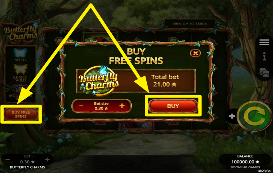 Butterfly Charms BUY FREE SPINS.