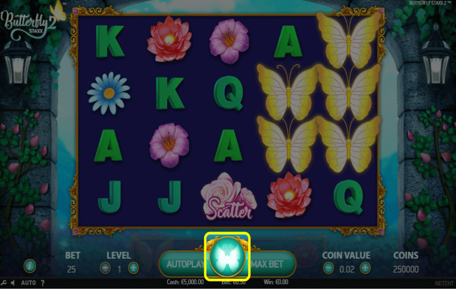 Butterfly Staxx 2 Нажмите кнопку вращения, чтобы начать