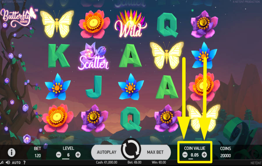 Butterfly Staxx УСТАНОВИТЕ СТОИМОСТЬ МОНЕТЫ.