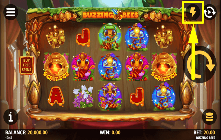 Buzzing Bees ACCELERA IL GIOCO.