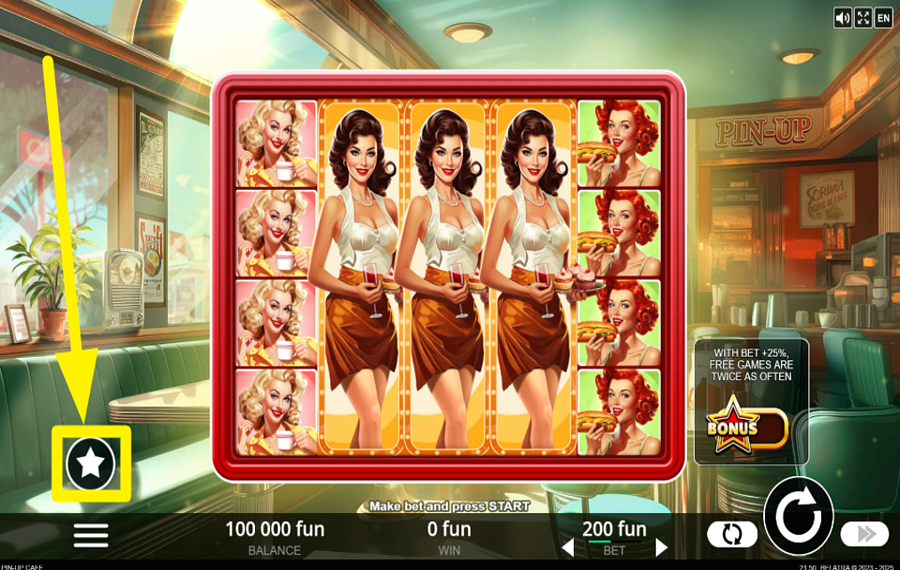Cafe 50s ACQUISTA UN PACCHETTO BONUS.