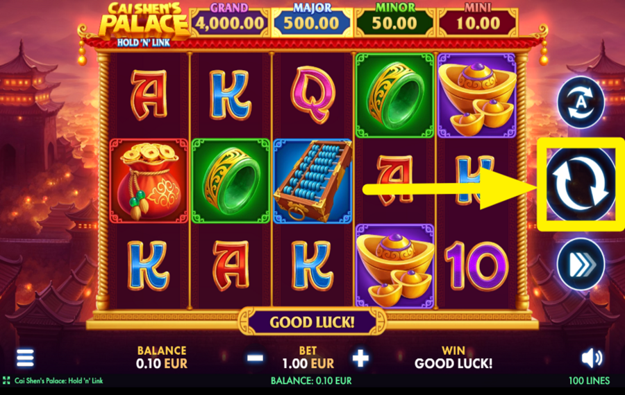 Cai Shens Palace Hold n Link SPIN THE REELS.