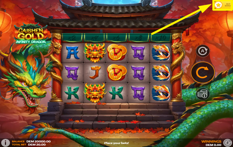 Caishen Gold Infinity Dragon BUY FREE SPINS.