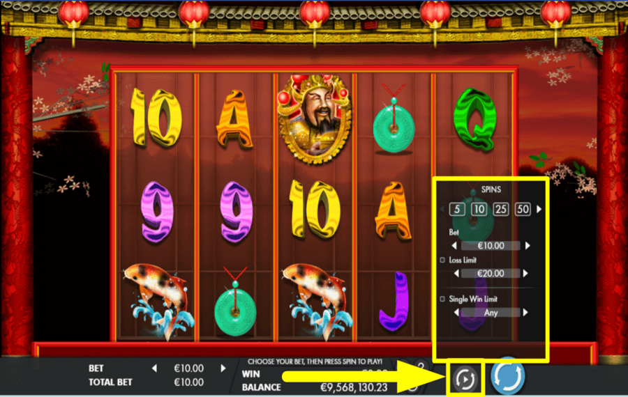 Caishens Fortune АКТИВИРУЙТЕ АВТОМАТИЧЕСКИЕ СПИНЫ.