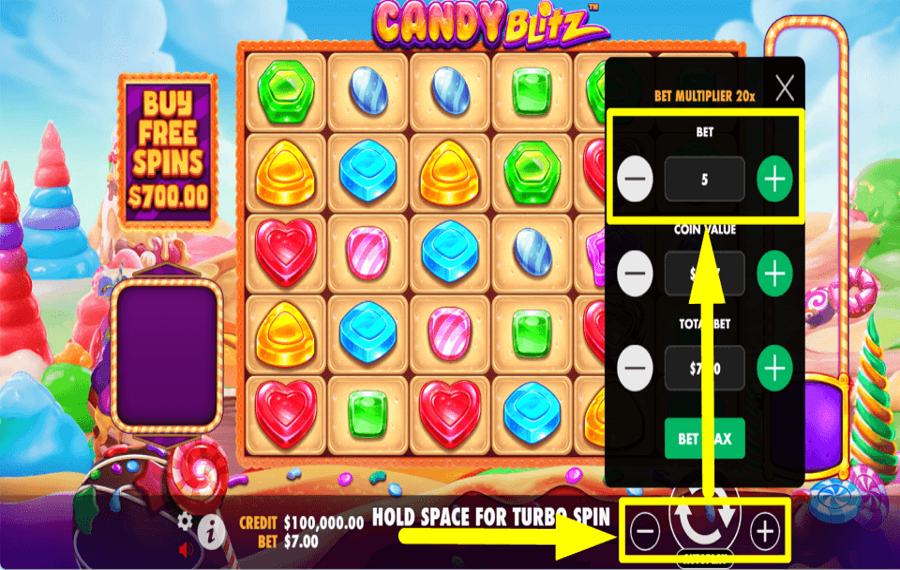 Candy Blitz Platzieren Sie Ihre Wette.