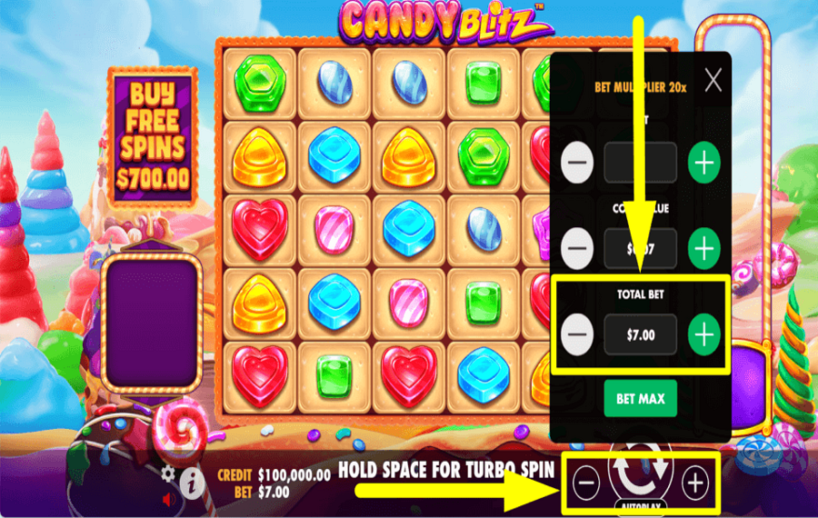 Candy Blitz ÄNDERN SIE DEN GESAMTEN EINSATZ.