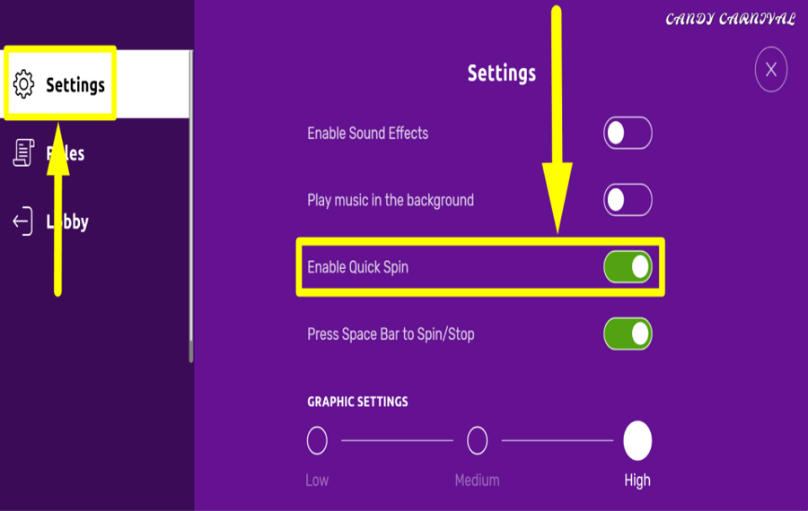 Candy Carnival VAYA A TODA VELOCIDAD.
