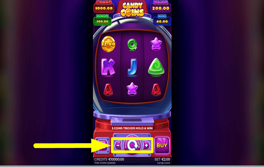 Candy Coins CHOOSE THE STAKE.