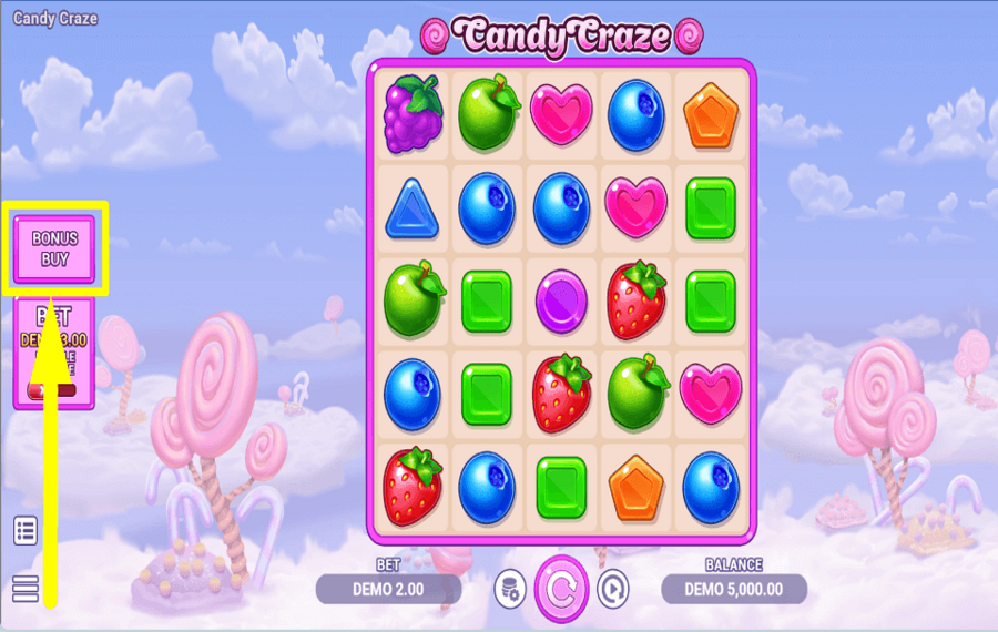 Candy Craze COLLECT FREE SPINS.