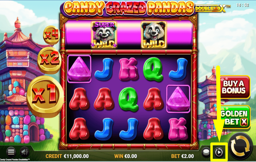 Candy Crazed Pandas Doublemax ВРАЩЕНИЕ В АВТОМАТИЧЕСКОМ РЕЖИМЕ.