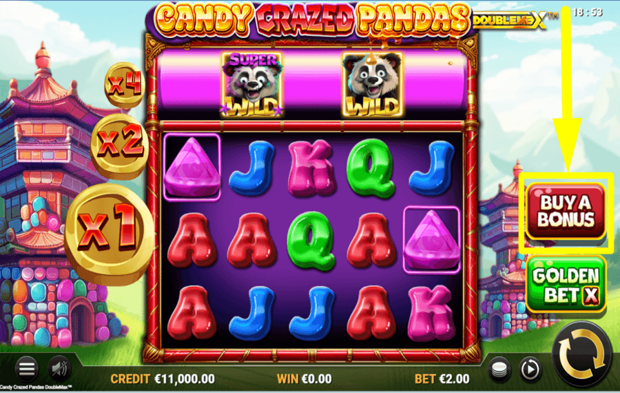 Candy Crazed Pandas Doublemax КУПИТЕ ДОПОЛНИТЕЛЬНЫЕ ПОВОРОТЫ.