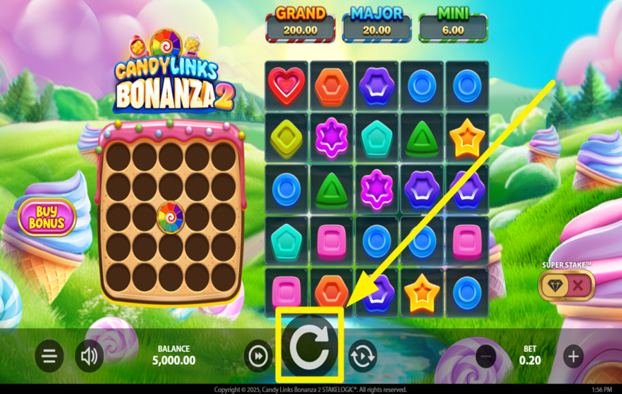 Candy Links Bonanza 2 DREHEN, UM ZU GEWINNEN!