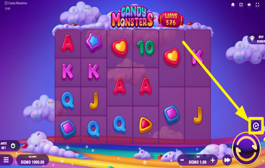 Candy Monsters АКТИВИРУЙТЕ АВТОМАТИЧЕСКИЙ ОТЖИМ.