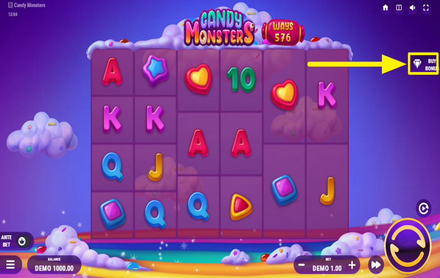 Candy Monsters КУПИТЬ БЕСПЛАТНЫЕ ВРАЩЕНИЯ.