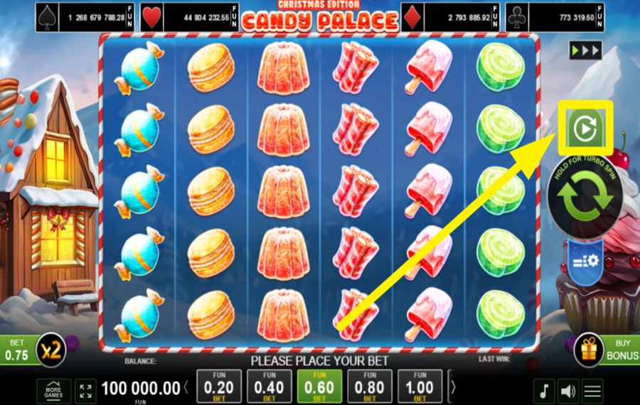 Candy Palace Christmas Edition ATTIVARE LA RIPRODUZIONE AUTOMATICA.