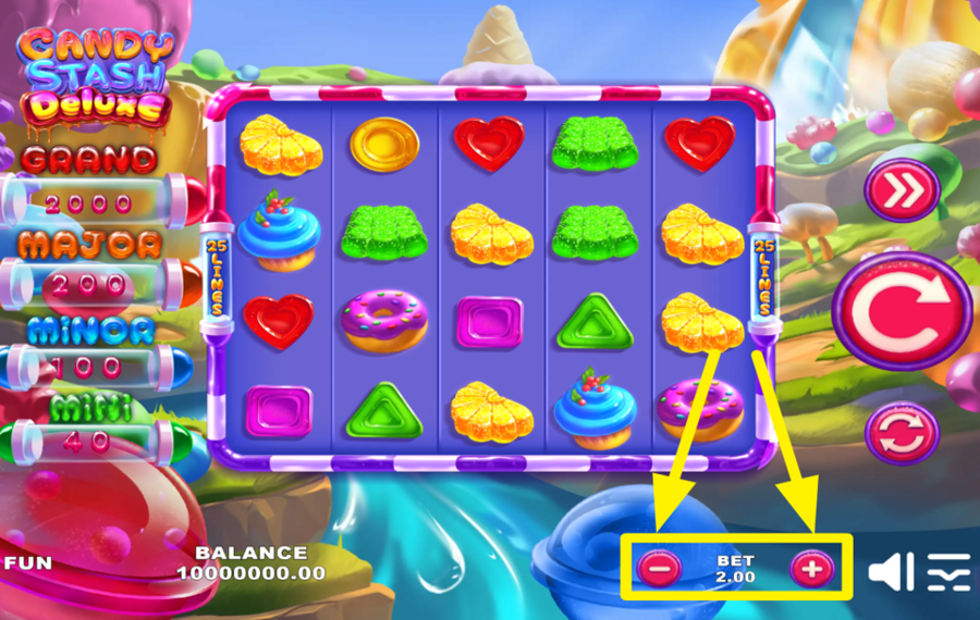 Candy Stash Deluxe ASSEGNARE UN VALORE ALLA SCOMMESSA.