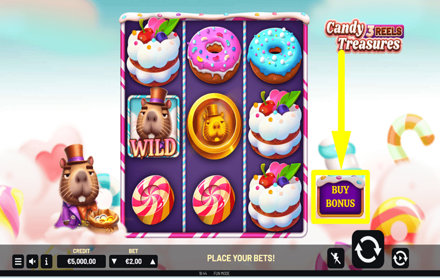 Candy Treasures 3 Reels APROVEITE O BÔNUS.