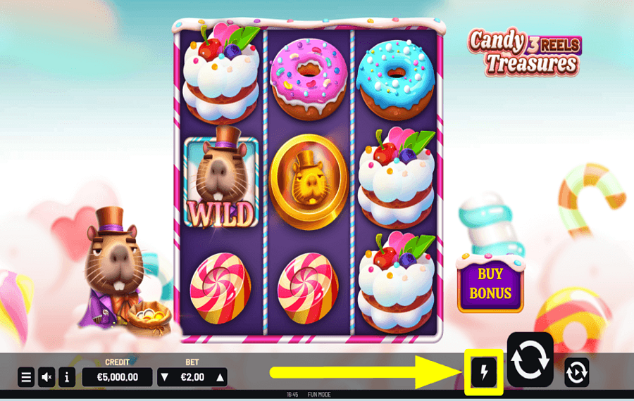 Candy Treasures 3 Reels ACELERE O JOGO.