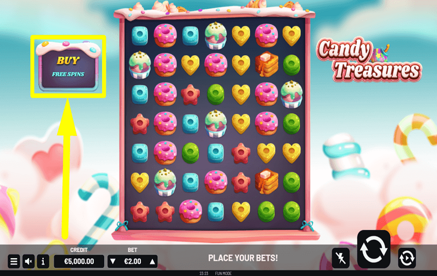 Candy Treasures RECLAMA GIROS GRATIS.
