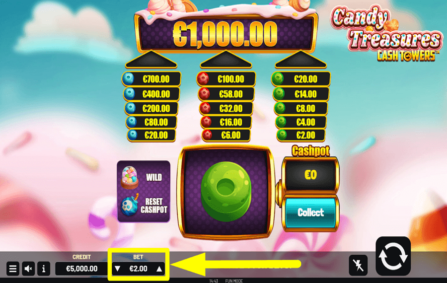 Candy Treasures Cash Towers ¡ESTABLECE TU APUESTA!