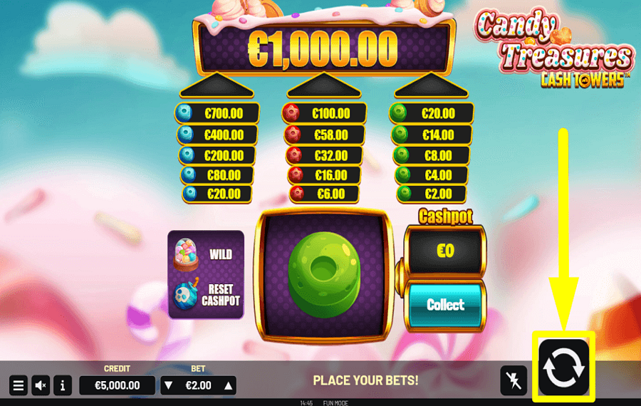 Candy Treasures Cash Towers COMIENZA EL JUEGO.