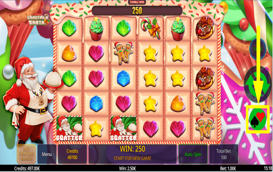 Candyman Santa ПОДУМАЙТЕ ОБ АЗАРТНЫХ ИГРАХ.