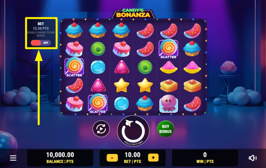 Candys Bonanza AUMENTA LA TUA SCOMMESSA.