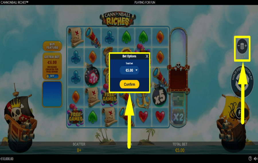 Cannonball Riches GEBEN SIE IHRE WETTE AB.