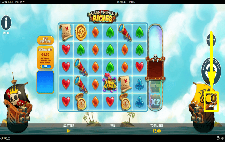 Cannonball Riches ÄNDERN SIE DAS TEMPO.