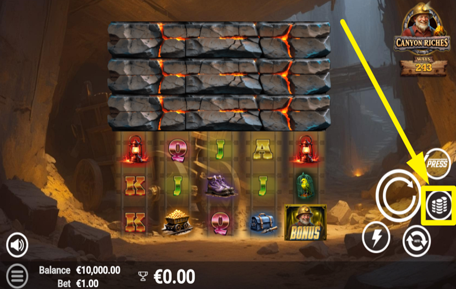 Canyon Riches FESTLEGEN SIE IHREN EINSATZ.