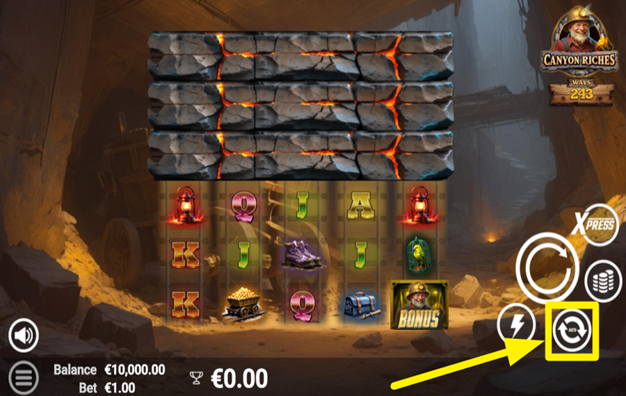Canyon Riches STARTEN SIE AUTOMATISCHE SPINS.