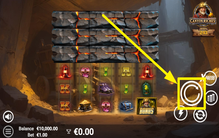 Canyon Riches DREHEN, UM ZU GEWINNEN!