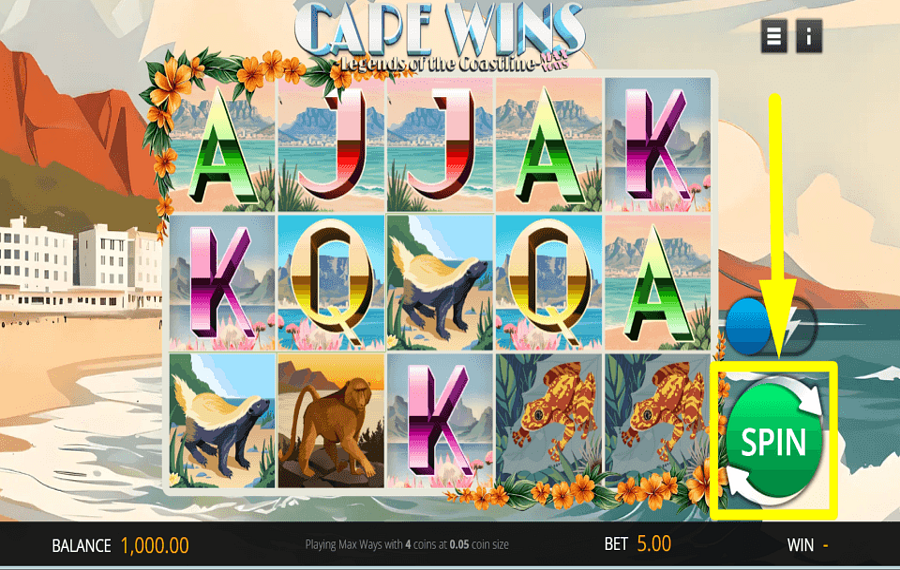 Cape Wins Legends of the Coastline TENTATIVO DI GIOCO D'AZZARDO.