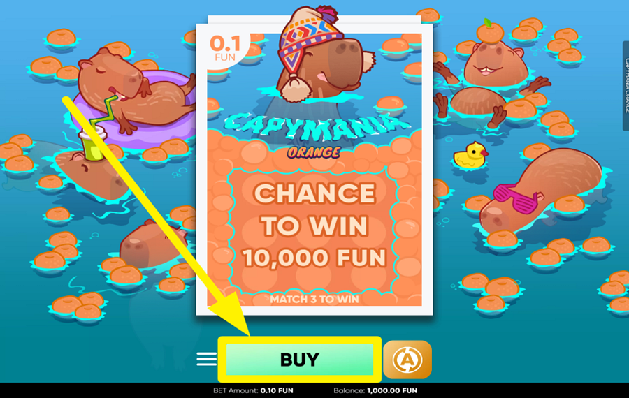 Capymania Orange ACHETEZ UNE CARTE À GRATTER.